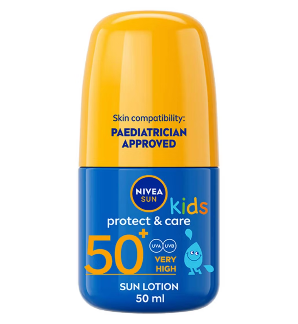 NIVEA SUN Kids Caring Roll-On Sun Cream 50+ Very High 50ml
