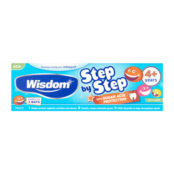 Wisdom Step By Step 4+ Toothpaste 75ML