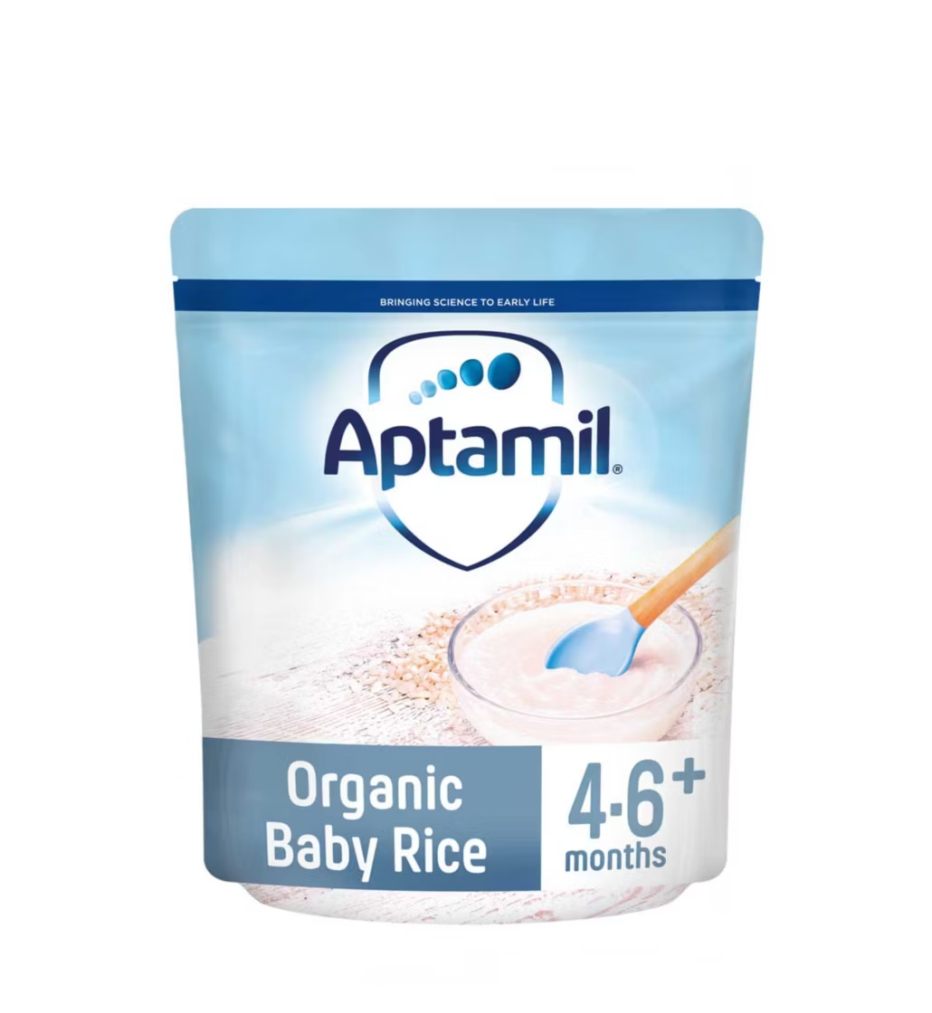 Aptamil Organic Baby Rice Cereal, 4-6+ Months, 100g