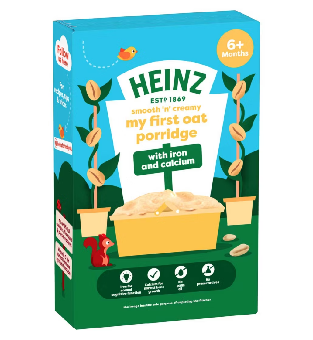 Heinz Baby Oat Porridge Baby Food Cereal Box 6+ Months 125g