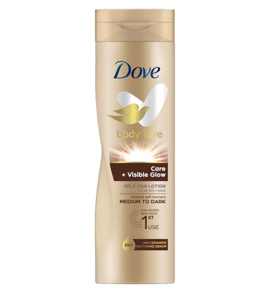 Dove Visible Glow Medium to Dark Self-Tan Lotion 400ml
