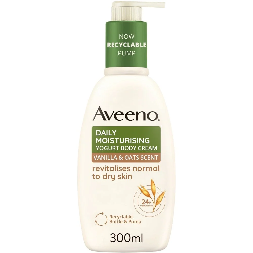Aveeno Moisturising Yogurt Body Cream Vanilla & Oats Scent 300ml