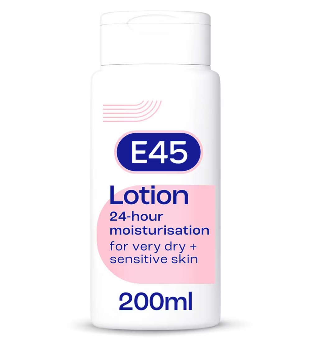 E45 Moisturising Body Lotion for Long-Lasting Hydration for Very Dry & Sensitive Skin 200ml