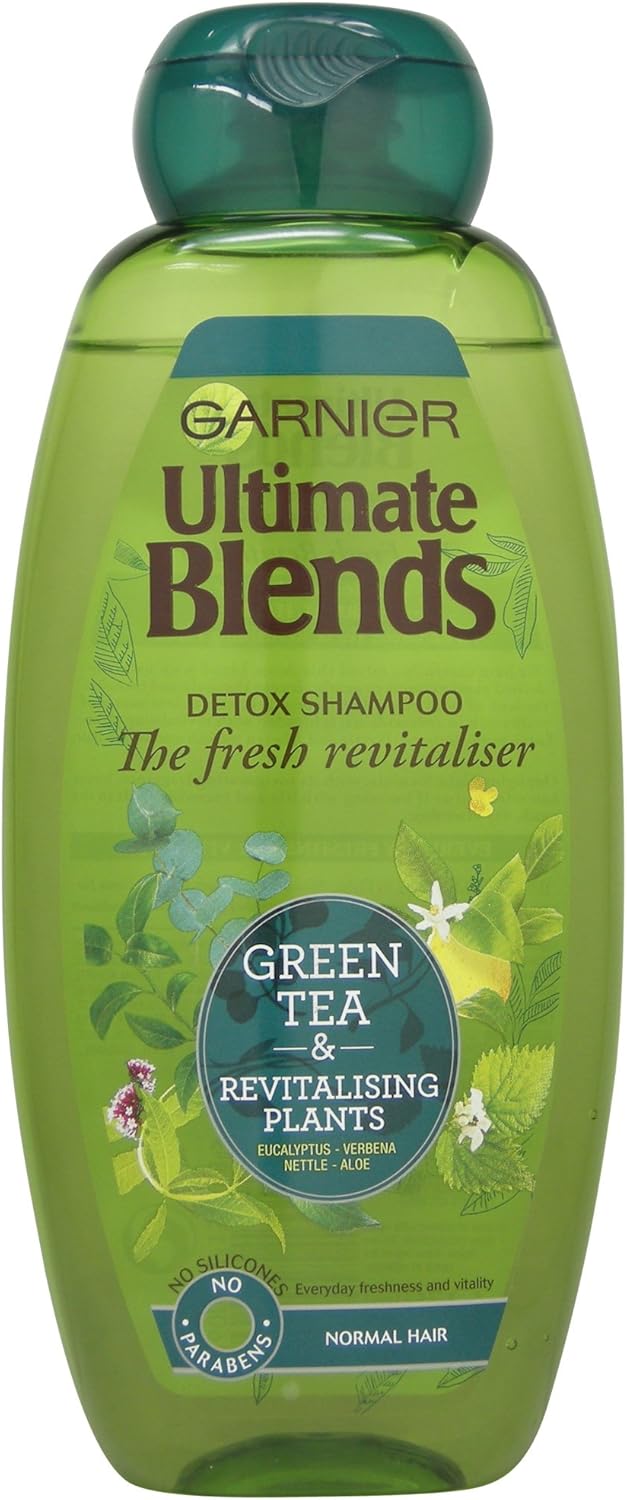 Garnier Ultimate Blends Green Tea Detox Normal Hair Shampoo, 360 ml