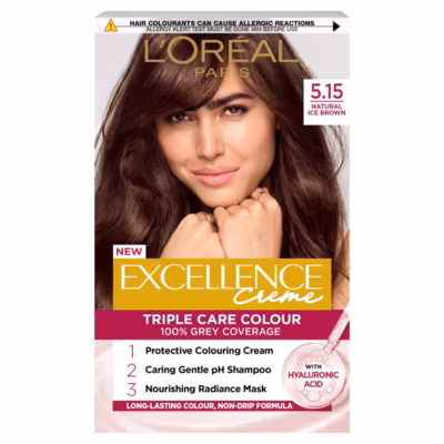 L'Oreal Excellence Excellence Créme Permanent Hair Dye, 5.15 Natural Ice Brown