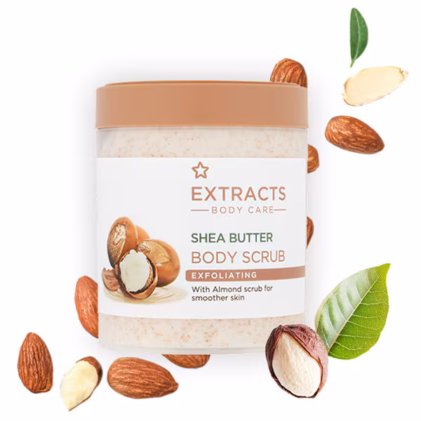 Superdrug Extracts Body Scrub Shea Butter 465ml