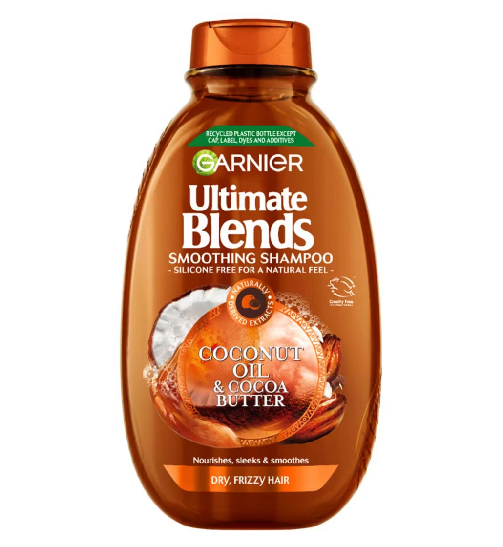 Garnier Ultimate Blends Coconut Oil & Cocoa Butter Smoothing and Nourishing Shampoo for Frizzy and Curly Hair 400ml