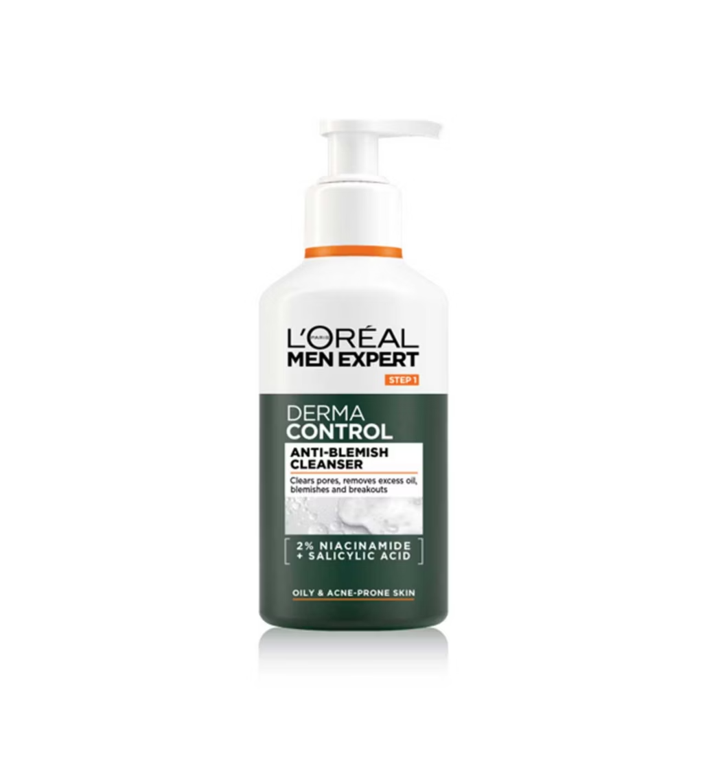 L'Oréal Men Expert Derma Control Cleansing Gel for Oily & Blemish-Prone Skin, 260ml